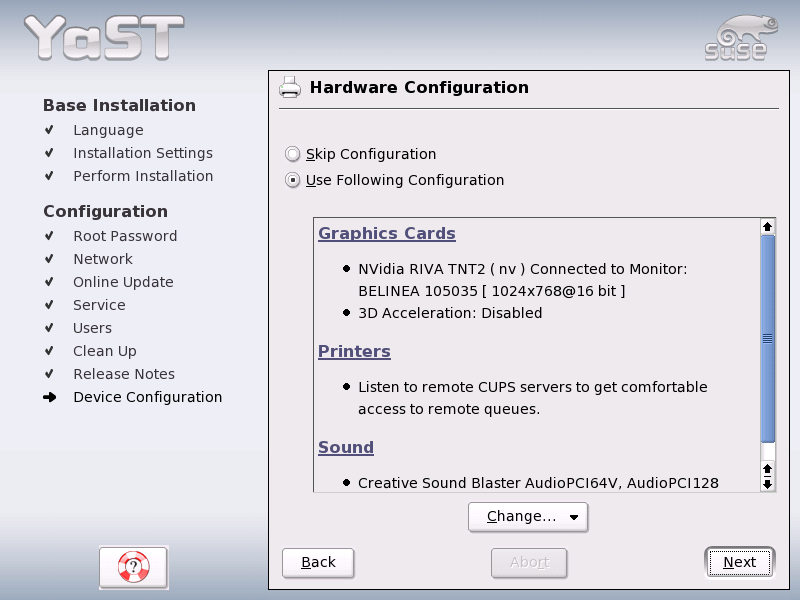 Configuring the System Components