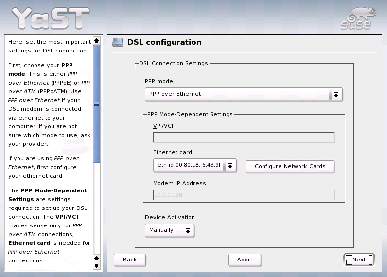 DSL Configuration