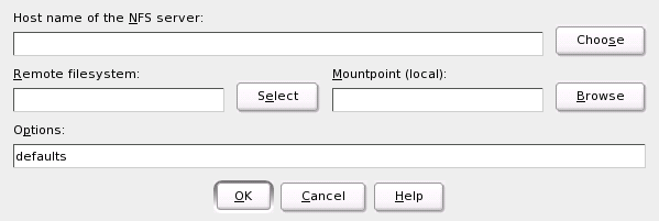 NFS Client Configuration with YaST